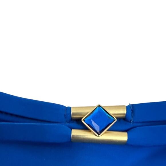 Gottex Bikini Bottom Womens Size 14 GTX Sapphire Blue Jeweled Bottoms Bikini NWT - Picture 3 of 6